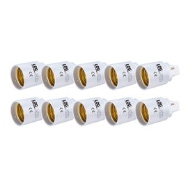 10 x G24D 2-Pin Adapter E27 Screw Thread for LED Bulb Converter LOG