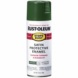 Rust-Oleum 371673 Stops Rust Protective Enamel Spray Paint, Satin Canyon Green, 12-oz. - Quantity 6