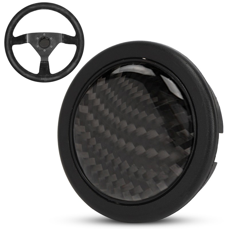 Carbon Fiber Horn Push Button for 6 Bolts for MOMO