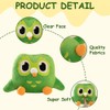 Green Owl Plush Toy, Soft Cartoon Owl Throw, Cushion Plush