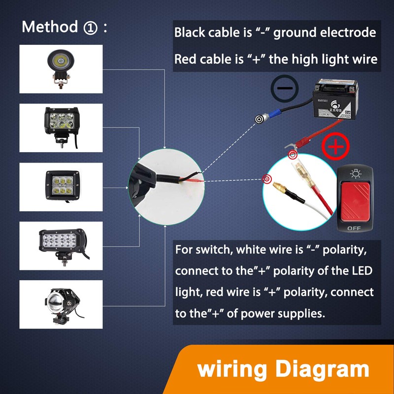Motorcycle Handlebar Switch ATV Light Switch with On Off Push