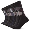 FM London Herren (12er-Pack) Smart Mens Socks, Schwarz (Argyle), 39-46