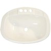 Camper Comfort 16 x 20 Oval Sink | RV Sink | 3 Faucet Holes | Single Bowl Lavatory Sink