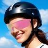 OUTDOORSPARTA Sports Sunglasses(2. Pink Frame, Full Lens Mirrored Pink)