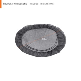 Meister Rain Butt Net - Diameter 105 cm - Pack of 2 - Adjustable Cord - Tear-Resistant and Weather-Resistant - Polyester/Leaf Protection Net/Rain Butt Cover / 9960500, Black