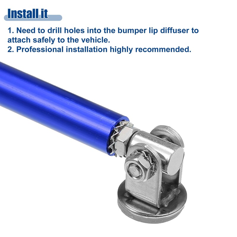 ACROPIX Universal Adjustable Aluminum Alloy 3"-5" 75mm Car Front Bumper