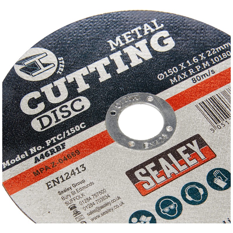 Sealey PTC/150C Cutting Disc Ø150 x 1.6mm 22mm Bore