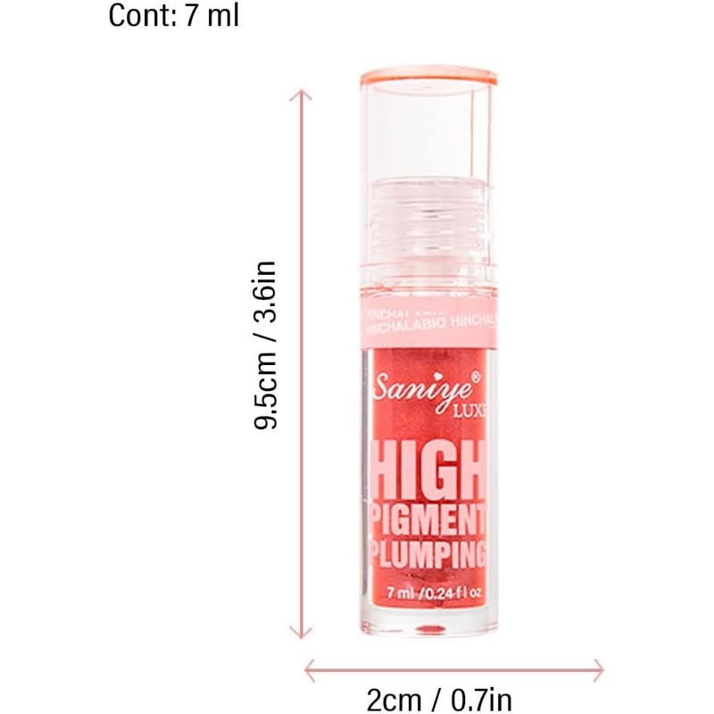 Saniye Brillo Labial de Alto Pigmento con Efecto Voluminizador LS021,