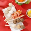 200 Pieces Paddle Bamboo Skewers 18cm, Flat Burgers Sticks Children