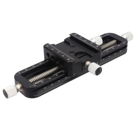 Haoge FM-160 Focus Stacking Macro Rail for Macro Photography Precision Focus Slider Close-up Clamp Plate Fine Tuning Screw Rod Worm Drive