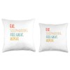Eat. Sleepmaxxing. Feel Great. Repeat - Sleeping Trend Throw Pillow
