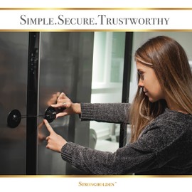 Fridge Lock Combination, Refrigerator Lock for Kids, Fridge Locks for Kids - Take Care of your Family with Freezer Lock by Strongholden - No Keys Needed (Black & Round, 2pcs)