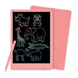 LCD Writing Tablet Doodle Board, PINKCAT 10inch Colorful Drawing Tablet Writing Pad, Electronic Toddler Tablet Drawing Pad for Kids, Educational Toys Gift for 3 4 5 6 7 Years Old Girls Boys - (Pink)