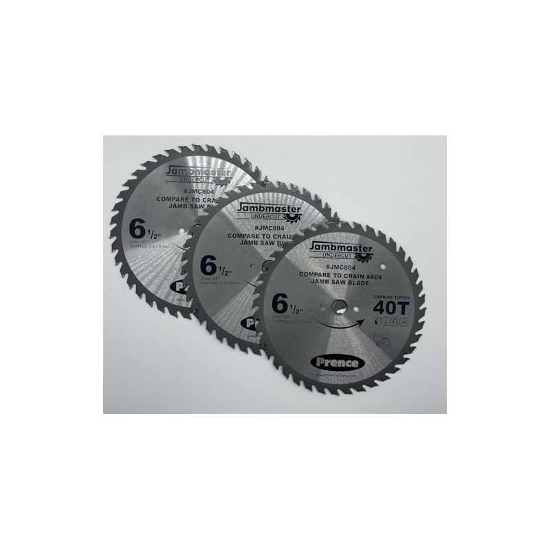 3pc Jambmaster JMC804 Undercut Jamb Saw Blades Comparable to Crain