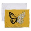 Acptolen Daisy Butterfly Pillow Sham White Flower Butterflies Creativity Yellow