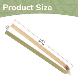 BambooMN 6.3" Mini Bamboo Disposable Tongs - Toast Tongs - 10 Pieces