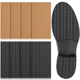 8 Almohadillas Antideslizantes de Parte Inferior de Zapatos Protector de Suela Autoadhesivo Agarres Antideslizantes para Zapatos Almohadillas para Suela de Zapatos (Negro, Carne, 5.9 x 3.2 Pulgadas)