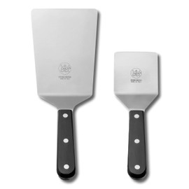 DUE BUOI SET Wide Spatula blade dimension 4"x6"1/3 and Square spatula blade dimension 2"1/2 x 2"1/2 Professional quality restaurant. Kitchen bbq grill griddle pastry. Non-stick Durable. ICQ Approved.