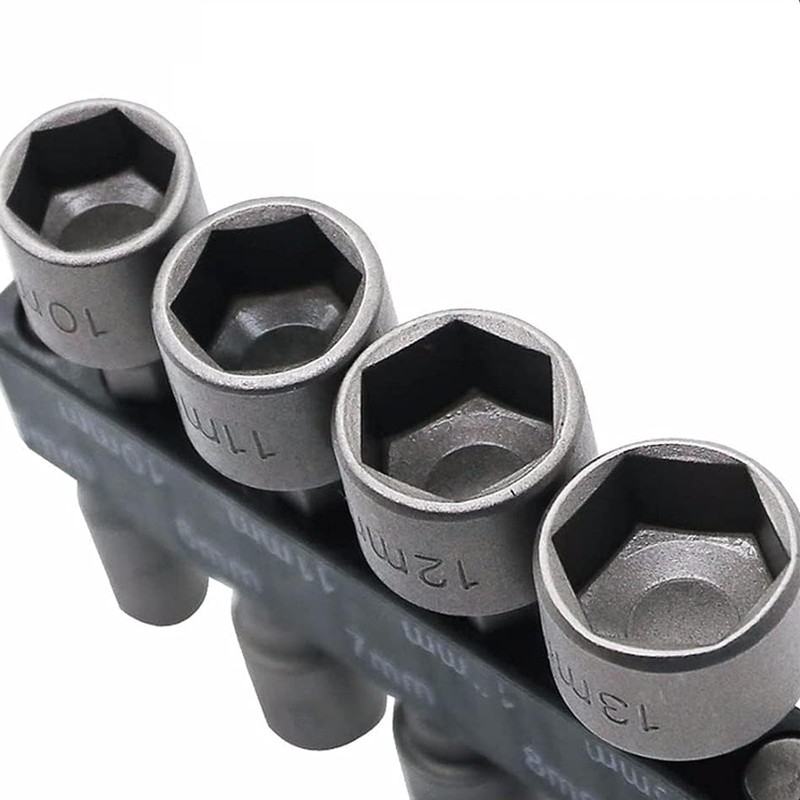 9 Piece Hex Shank Drill Bit Set, 5-13mm Magnetic Nut