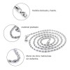 Cadena Torsal 3/4mm Acero Inoxidable Hombre Collar 60cm L