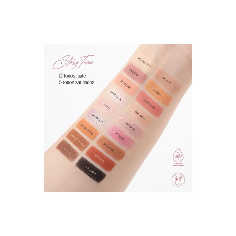 Paleta De Sombras Y Rostro Story Time Atenea Beauty Multicolor