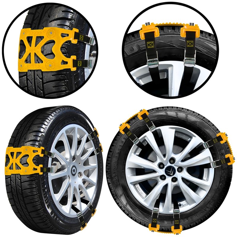 VViViD Snow Chains 10 pcs Winterizing Road Kit, with Gloves,