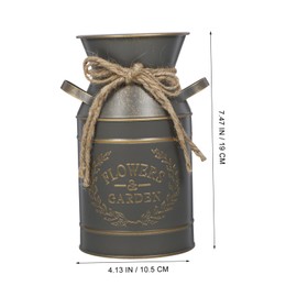 BESPORTBLE Vintage Iron Flower Bucket Planter Rustic Decor Pot for Home Office Artificial Flowers Stable Base for Easy Display