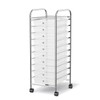 MEDIMALL 10 Drawers Rolling Storage Cart, Multipurpose Craft Storage Cart