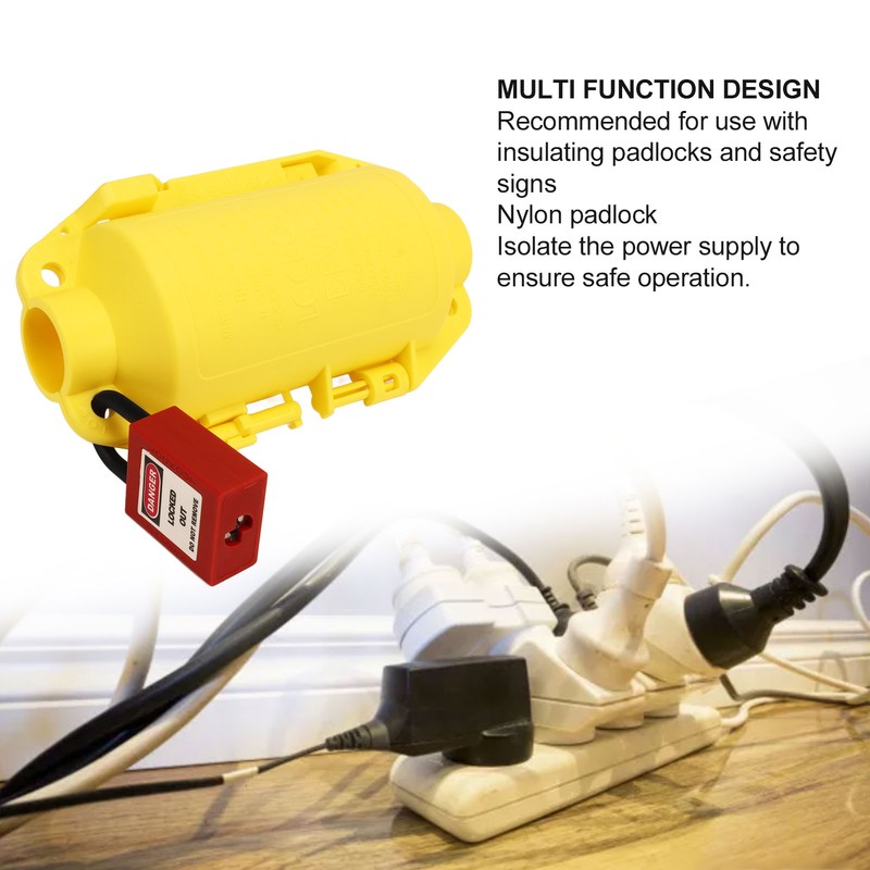 Industrial Electrical Plug Lockout Device Set Universal Electrical Plug Lockout