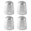 Hopzab 4 Pcs Metal Copper Sewing Thimble, Adjustable Finger Protector