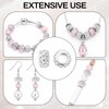 100PCS Rhinestone European Beads, Crystal and Polymer Clay Large Hole