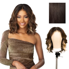 Sensationnel Butta Lace Wigs - Unit 8 Extra Wide 5 Inch Deep Parting Synthetic Preplucked Hairline Glueless Lacefront (2 DARKBROWN)