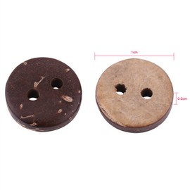 Coconut Shell 2 Holes Sewing Buttons, 400Pcs Brown Coconut Craft Buttons for DIY Scrapbooking Decor Clothing Accessories
