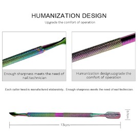 KADS Cuticle Pusher Remover Kit Tools Manicure Sets Double Ended Stainless Steel