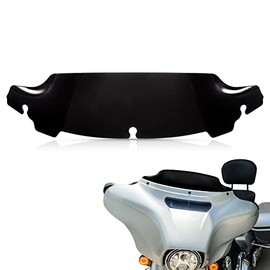 Amazicha Black 4.5" Wave Windshield Windscreen Compatible for Harley Davidson Touring Electra Glide Street Glide 2014 2015 2016 2017 2018 2019 2020 2021 2022