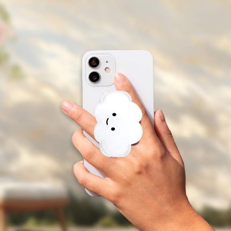 Yuibthr Phone Grip Cute 2D Cloud Shape Collapsible Expandable, Smartphone