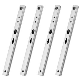 MUNGHOK Set of 4 Drawer Runners, Partial Extension, 182 x 17 mm Drawer Runner, Telescopic Rail, Roller Extension, Ball Guide, Full Extension for Drawers, Rail System