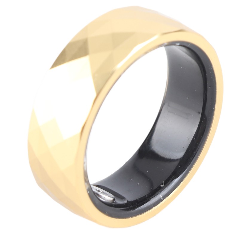Smart Ring Aluminum Alloy Pedometer Sleep Temperature Tracking Lightweight Smart