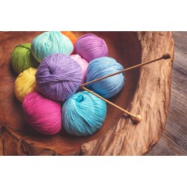 Studio Sam Pure Cotton Yarn Set for Knitting and Crochet. Pack of 10 Skeins, Total 1850 Yards. Great for Baby Blankets and Clothes. Boho Brights Collection.