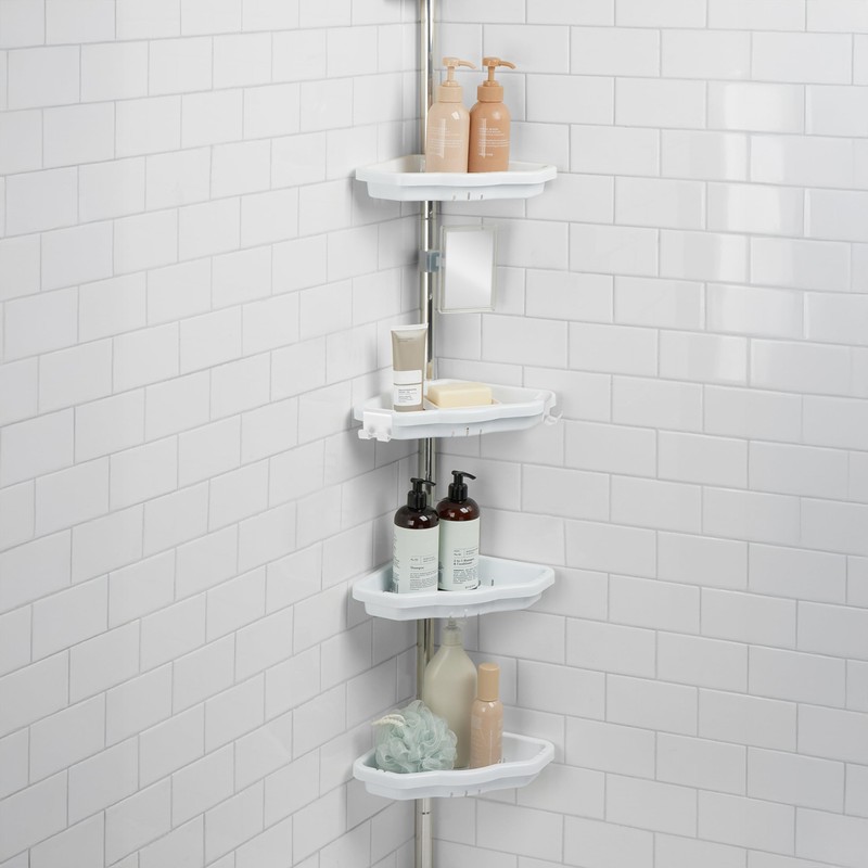 Bath Bliss Aluminum Corner Shower Organizer | 4 Tier |