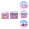 Mobestech 2pcs Adorable Mermaid Pattern Tinplate Coin Bank House Shaped