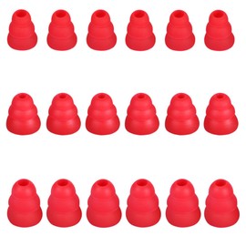 SNHTLS 9 Pairs Triple Flange Earbud Tips Earbud Tips Replacement Earbud Tips Earbud Replacement Tips Ear Covers Fit for Inside Diameter 3.8-5.5mm in-Ear Earphones Earbuds Headphone Ear Tips S/M/L red