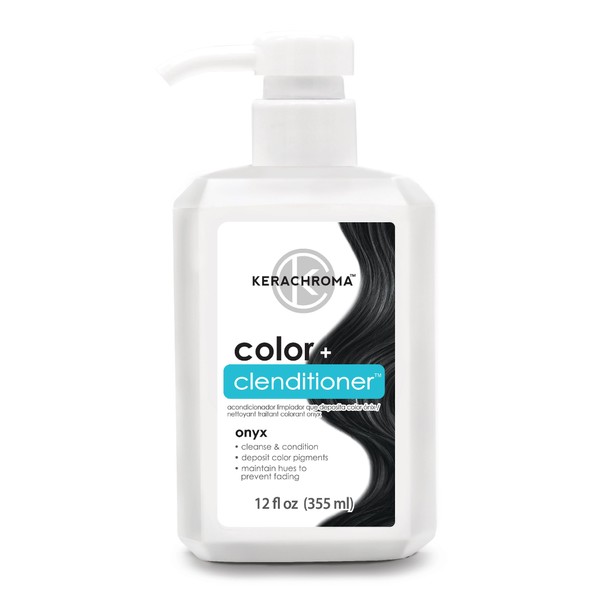 Keracolor Clenditioner ONYX Hair Dye - Semi Permanent Color Depositing Conditioner, Cruelty-free, 12 Fl. Oz.