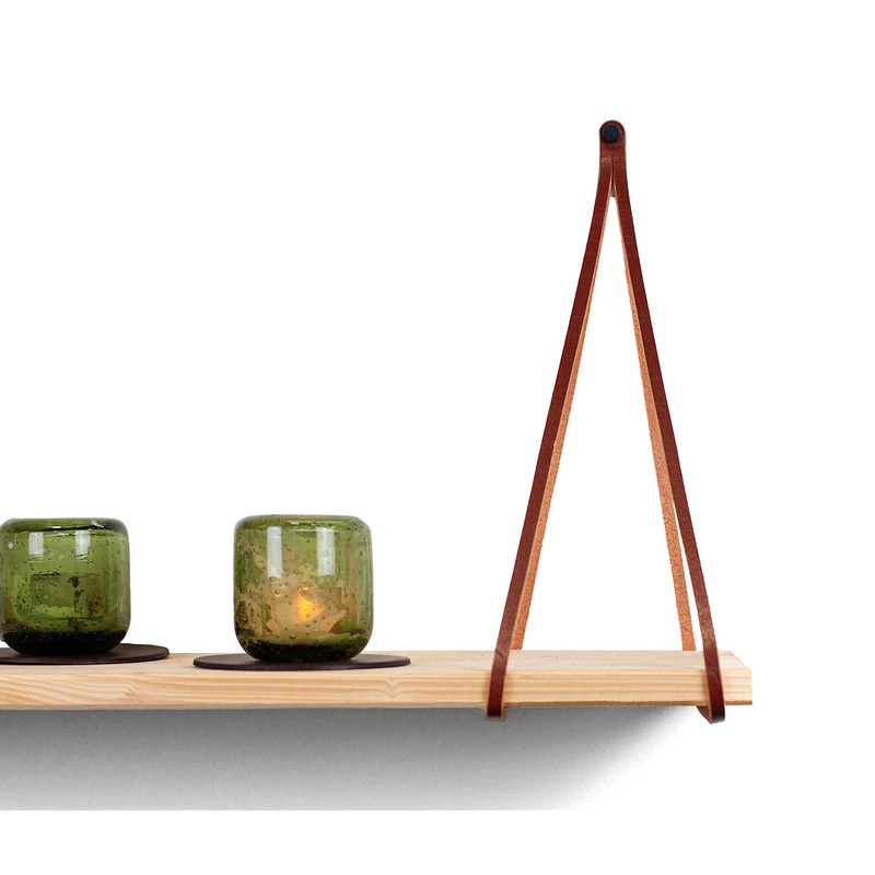 Brute Strength - Leather Shelf Brackets - Split Lines -