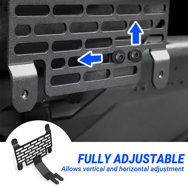 Klutchtech 2021 2022 2023 Bronco License Plate Holder Mount Front