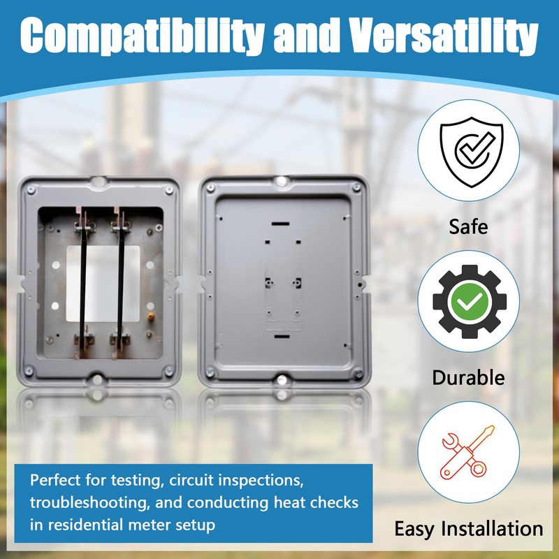 HCEWSBFD 4Pcs 200 Amp Meter Socket Jumper Assembly Bypass Jumper