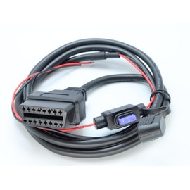 OBD2 Female Pigtail Cable 2 Wires Power Cable with Fuse 3A 4ft
