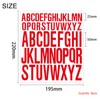 8 Sheets Red Letter Stickers A-Z Uppercase Letter Stickers 2