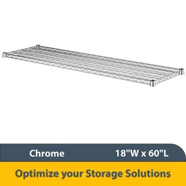 Zedfire Chrome Wire Shelf for Shelving Units, 2-Pack 18" x 60" Replacement Shelves for Wire Rack, NSF Additional Heavy Duty Wire Shelving