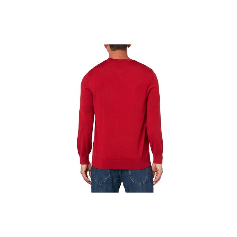Armani Exchange Men's Snake Graphic Wool Mix Sweater, Chili Pepper,